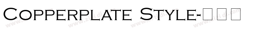 Copperplate Style字体转换